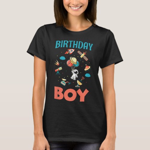 Kids Birthday Boy Solar System Dwarf Planets Astro T_Shirt
