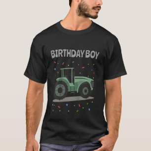Kids Birthday Child Birthday Boy Tractor Digger Ch T-Shirt