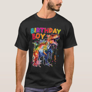 Kids Birthday Dino Dinosaur Vintage Birthday For B T-Shirt