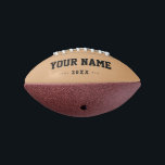 Kids Birthday gift idea custom camel mini football<br><div class="desc">Create your unique gender neutral kids Birthday camel beige mini football adding your own personalized name, year, slogan, message or any text. Customizable cute football gift game for girls, female football players, women, mum, sister, daughter, girlfriend, cheerleaders, teen, teenager, baby girl, players, teammates, fans. Choose your favourite team and use...</div>