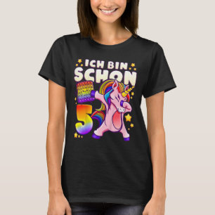 Kids Birthday girl 5 years old, Unicorn, Pop It, G T-Shirt