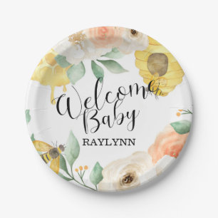 Kids Birthday, Honey bee, Bee themed Paper Plate