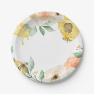 Kids Birthday, Honey bee, Bee themed Paper Plates