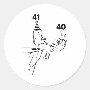 Kids Birthday Humor 41 Year Old 41st Party Born 19 Classic Round Sticker