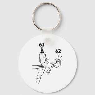 Kids Birthday Humor 63 Year Old 63rd Party Born 19 Keychain