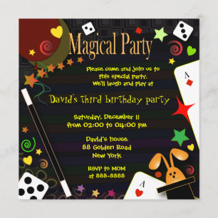 Kids birthday invitation 043 Magical Party