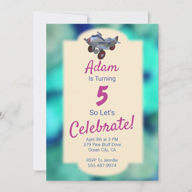 Kid's Birthday Invitation, Any Age Invitation (Front)