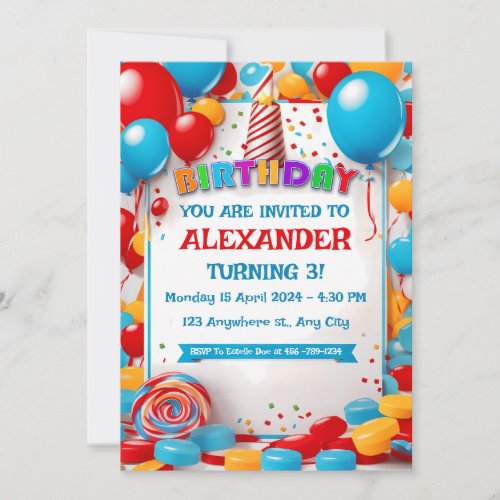 Kids Birthday invitation card