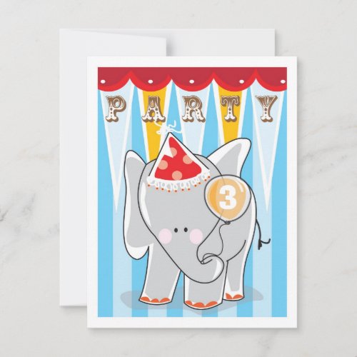 Kids Birthday Invitation - Circus