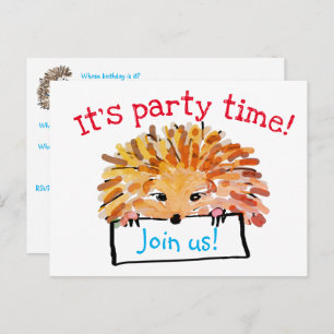 Kids' birthday Invitation Postcard