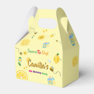 Kids Birthday Lemon Theme  Favor Boxes