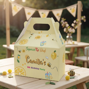Kids Birthday Lemon Theme Favor Boxes