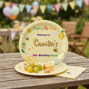 Kids Birthday Lemon Theme Paper Plates