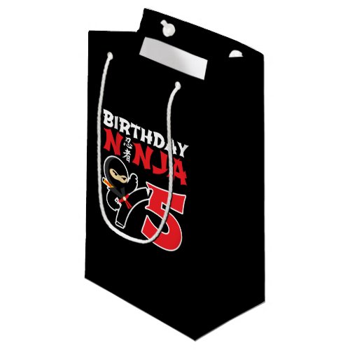 Kids Birthday Ninja _ 5 Year Old Party Theme Small Gift Bag