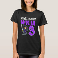 Kids Birthday Ninja For 3 Year Old Little Ninja 3r
