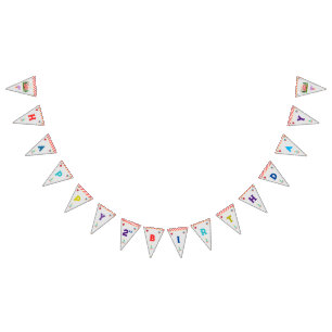 Kid's Birthday Party Circus carnival Theme Bunting Flags