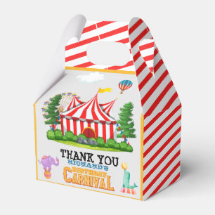 Kid's Birthday Party Circus carnival Theme Favor Boxes