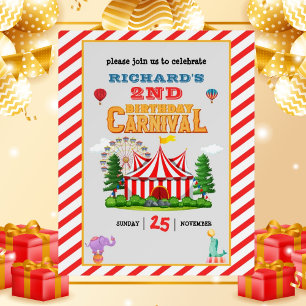 Kid's Birthday Party Circus carnival Theme Foam Board