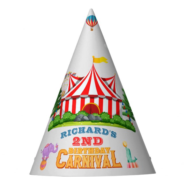 Kid's Birthday Party Circus carnival Theme Hat (Front)