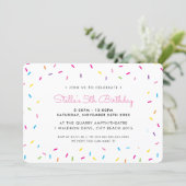 KIDS BIRTHDAY PARTY cute colorful bright sprinkles Invitation (Standing Front)