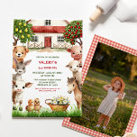 Kids Birthday Party Farm Animals for Girl Photo Invitation<br><div class="desc">Kids Birthday Party Farm Animals for Girl Photo Invitation. A farm-themed invitation featuring all sorts of farm animals will be a hit with your little one and his guests.</div>