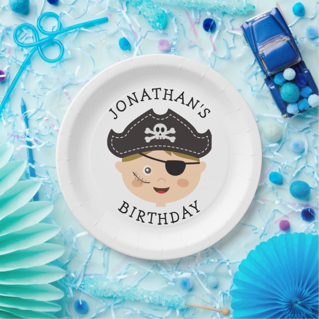 Kids Birthday Party | Fun Boy Pirate Adventure Paper Plates (Party)