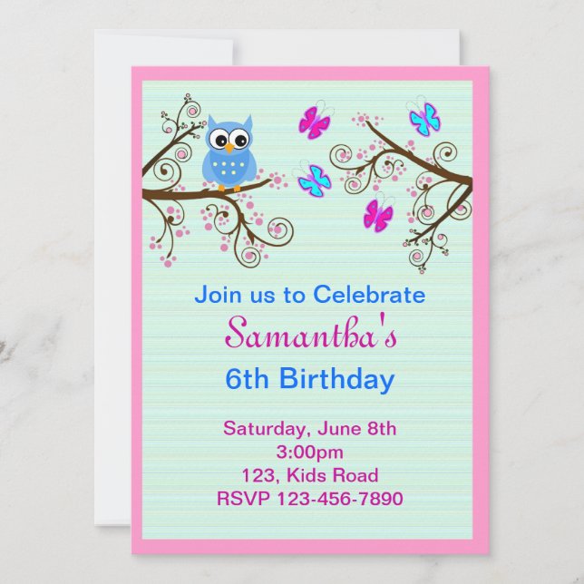 Kids Birthday Party Invitation (Front)