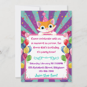 Kids birthday party invitation