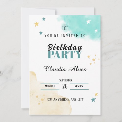 Kids Birthday Party Invitation Card 