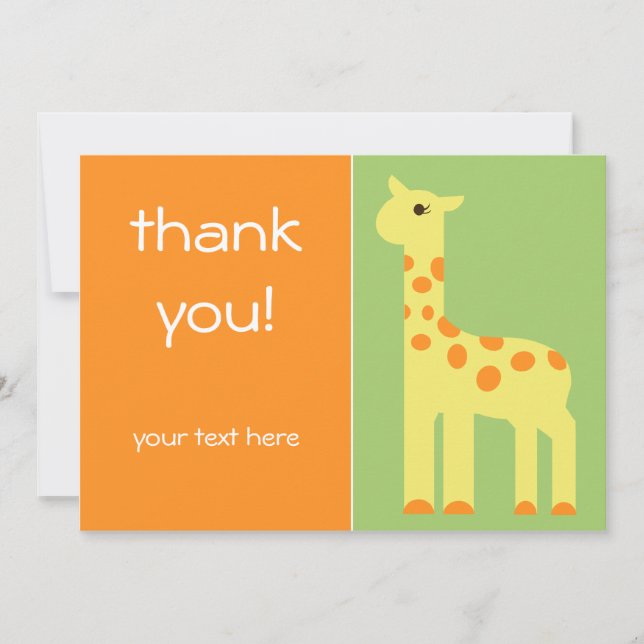 Kids Birthday Party Invitation Thank You Card (Front)