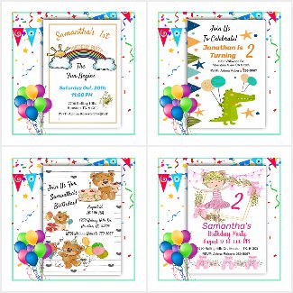 Kid's Birthday Party Invitations