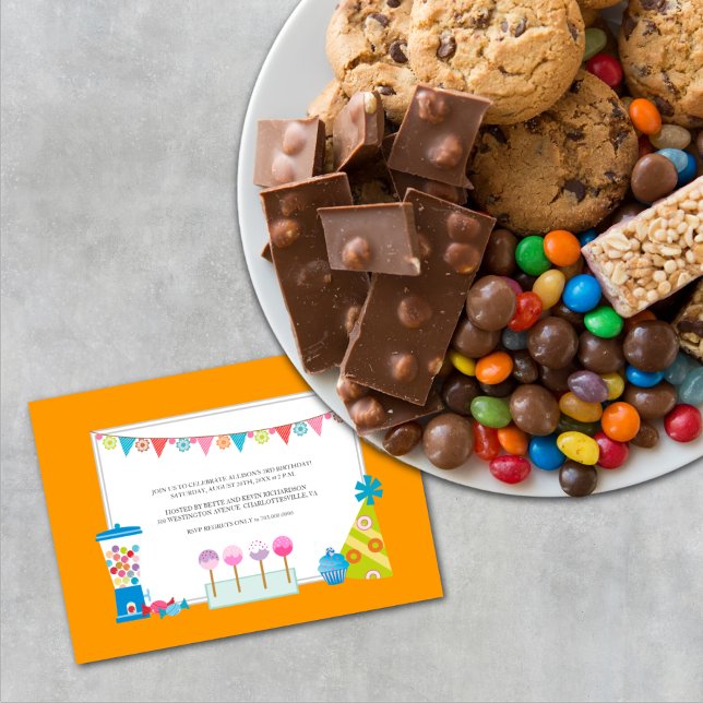 Kids Birthday Party Invitations {Candy Buffet} (Creator Uploaded)