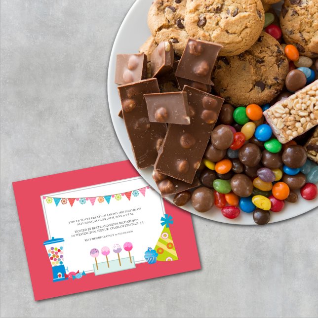 Kids Birthday Party Invitations {Candy Buffet} (Creator Uploaded)