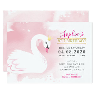 Swan Lake Invitations Zazzle