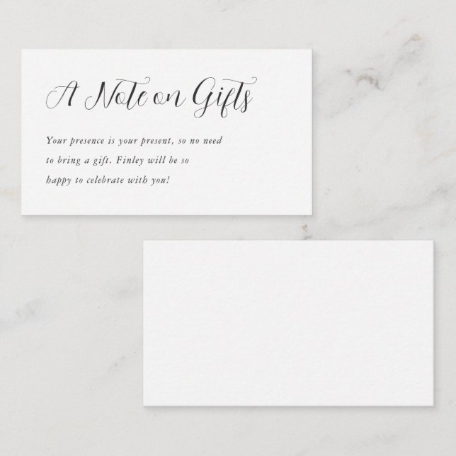 Kids Birthday Party No Gifts Enclosure Card Zazzle