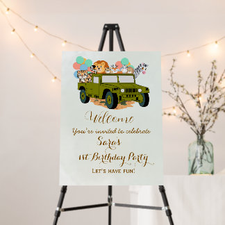 Kids Birthday Party Welcome Sign Poster