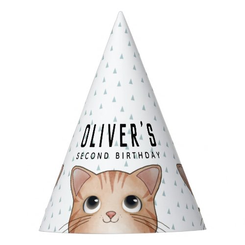 Kids Birthday party with cute little cats Party Ha Party Hat