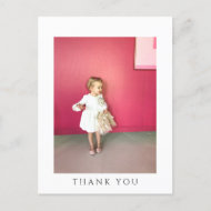 Kids birthday photo thank you post card