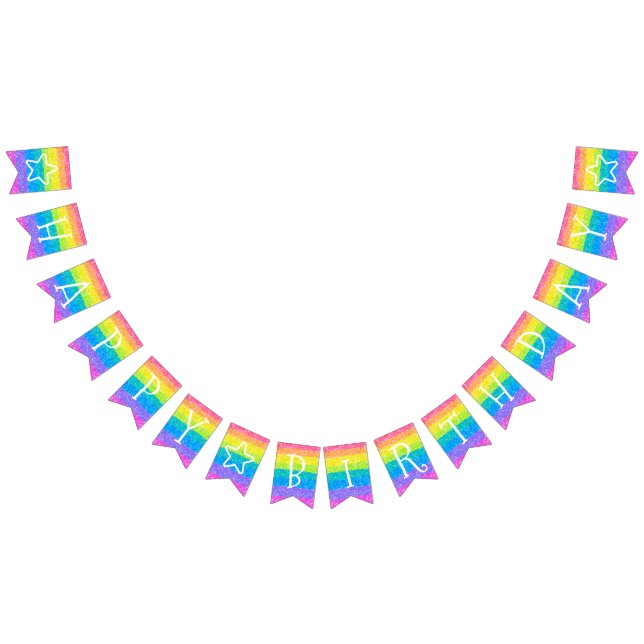 Kids Birthday Rainbow Party Banner (All)