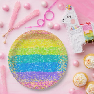 Kids Birthday - Rainbow Party Paper Plates
