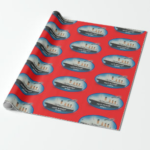 Kids Birthday Red Personalized Titanic Wrapping Pa Paper