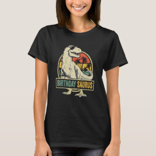 Kids Birthday Saurus Rex Dinosaur Family Matching T-Shirt