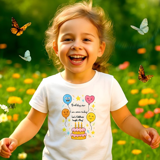 Kids Birthday T-Shirt - Customizable Text Design (Creator Uploaded)