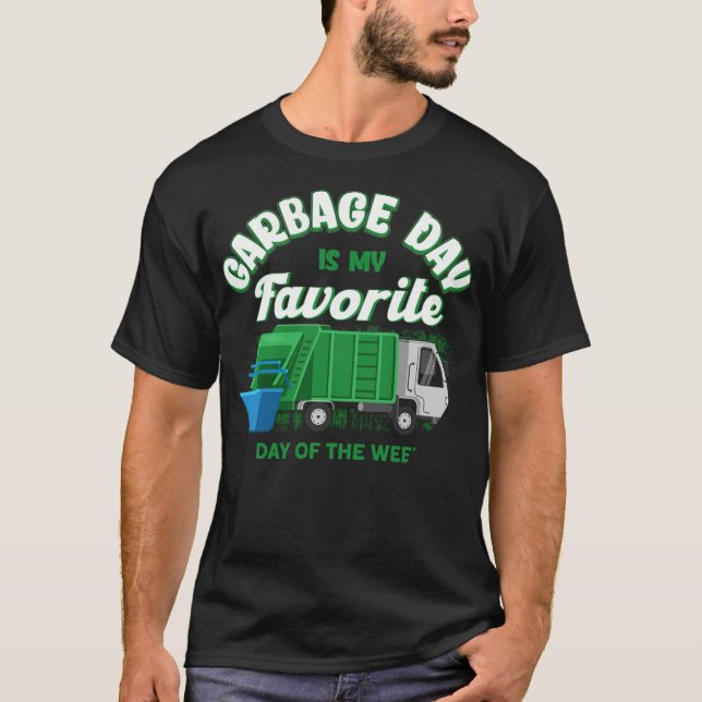 Kids Birthday Waste Management Garbage fitness shi T-Shirt (Front)