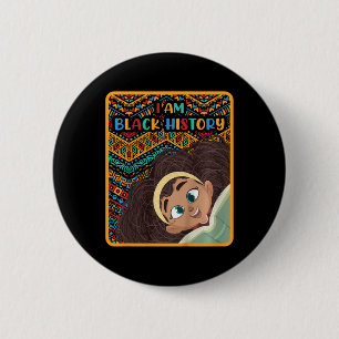 Kids Black History Month Afro Love African America Button