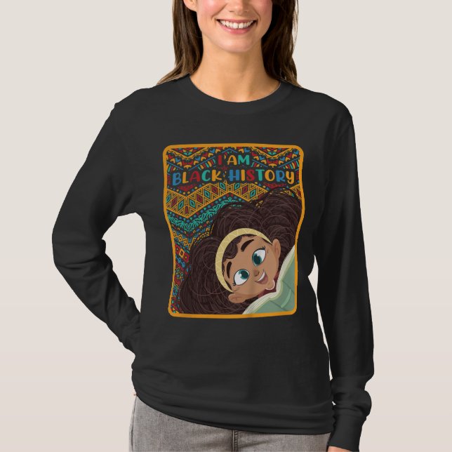 Kids Black History Month Afro Love African America T-Shirt (Front)