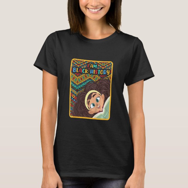 Kids Black History Month Afro Love African America T-Shirt (Front)
