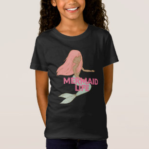 Kids Black Mermaid T-Shirt