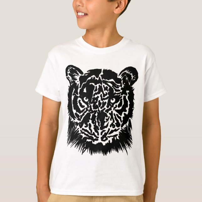 Kids Black Tiger T-Shirt (Front)
