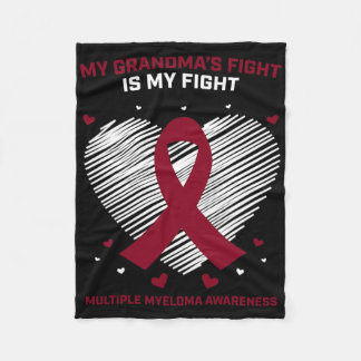 Kids Blood Cancer Support Grandma Multiple Myeloma Fleece Blanket